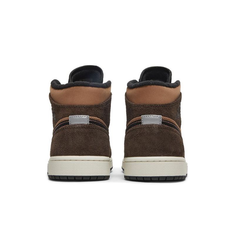 Air Jordan 1 Mid Se Brun Svart Herresko