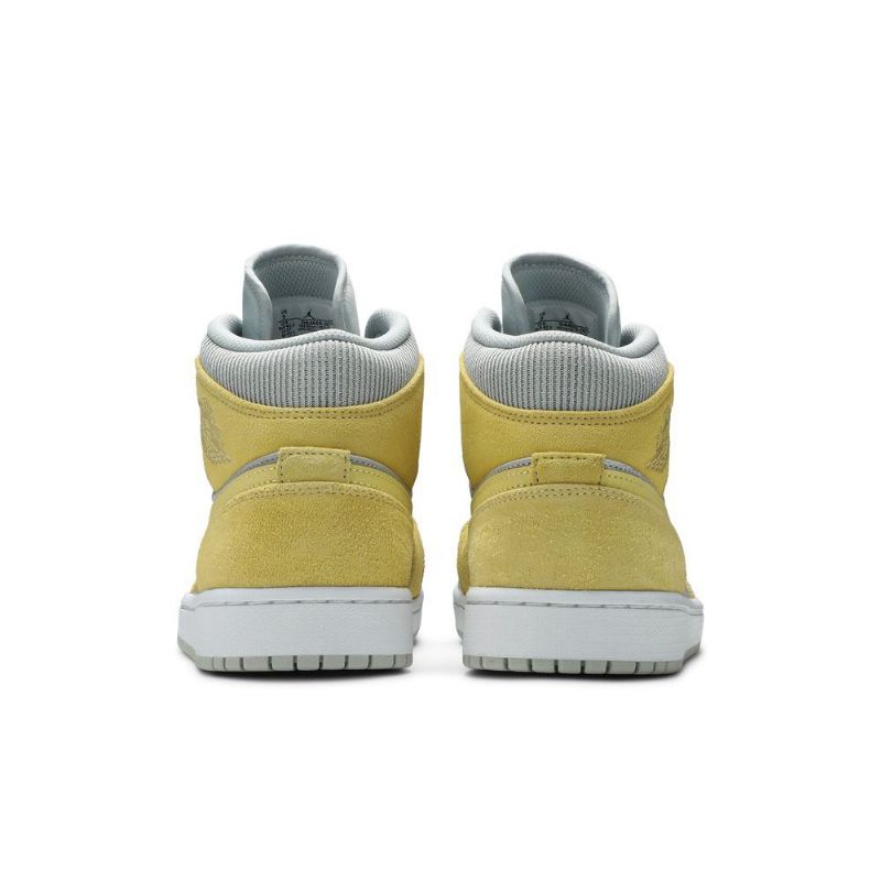 Air Jordan 1 Mid Se Grå Gule Herresko