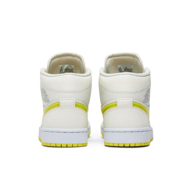 Air Jordan 1 Mid Se Gul Hvit Damesko