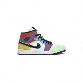 Air Jordan 1 Mid Se Hvit Flerfarget Damesko