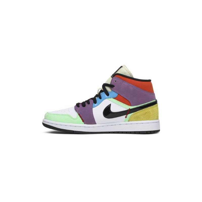 Air Jordan 1 Mid Se Hvit Flerfarget Damesko