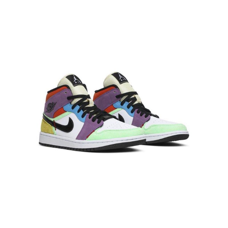 Air Jordan 1 Mid Se Hvit Flerfarget Damesko