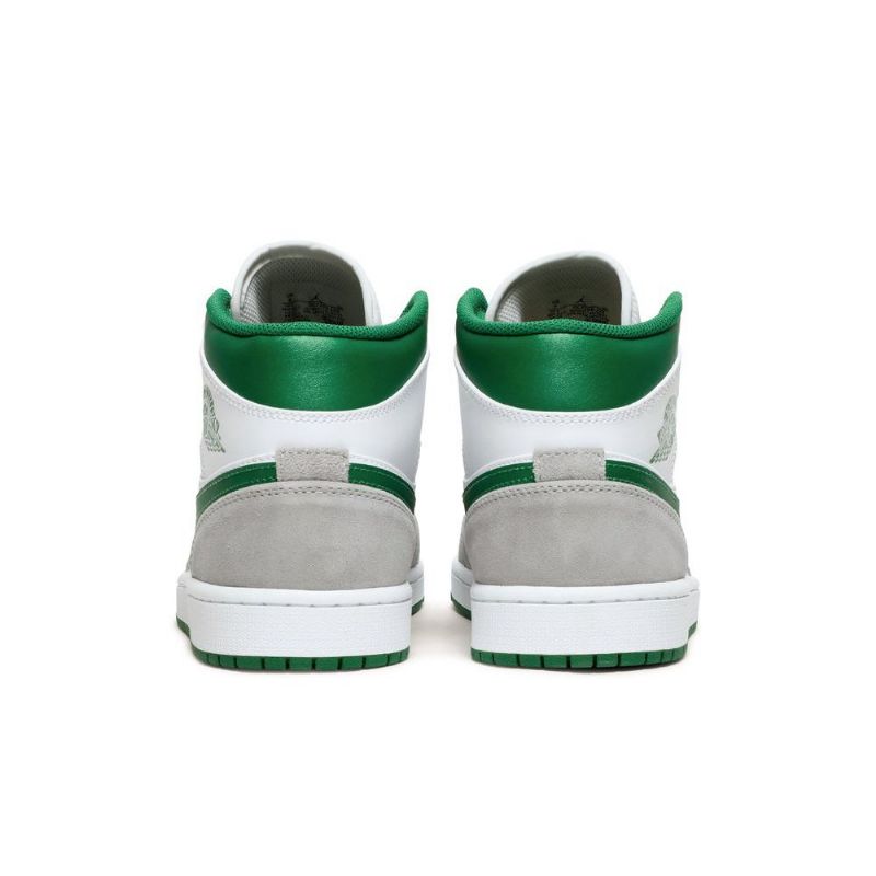 Air Jordan 1 Mid Se Hvit Grå Grønn Herresko