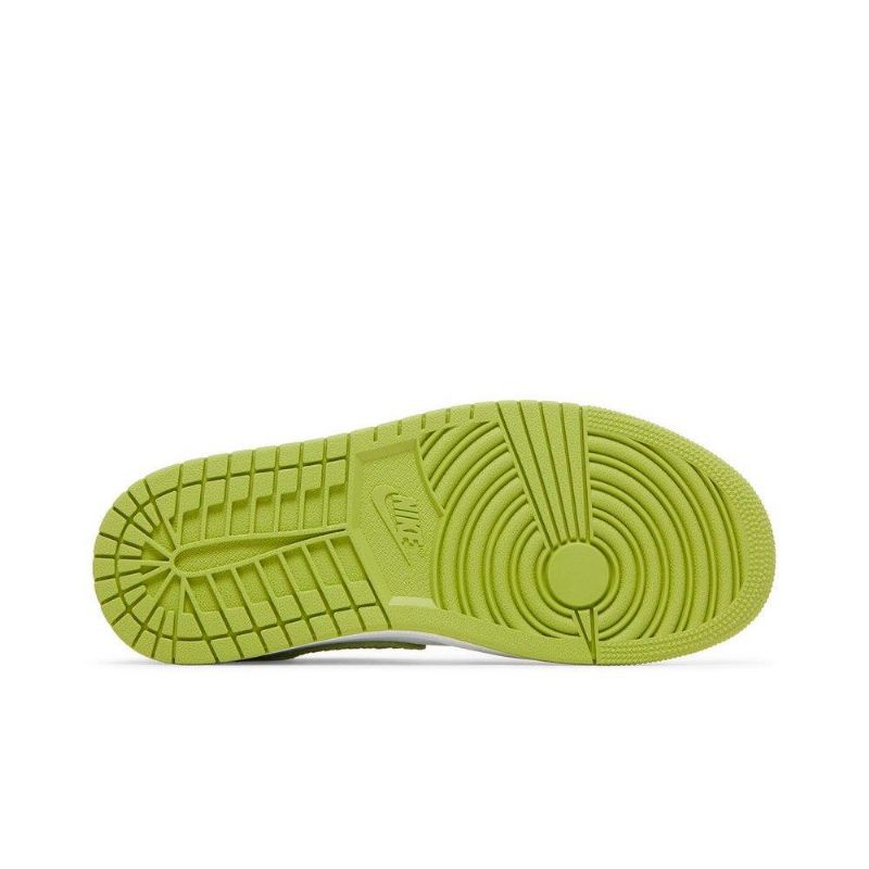 Air Jordan 1 Mid Se Hvit Grønne Damesko