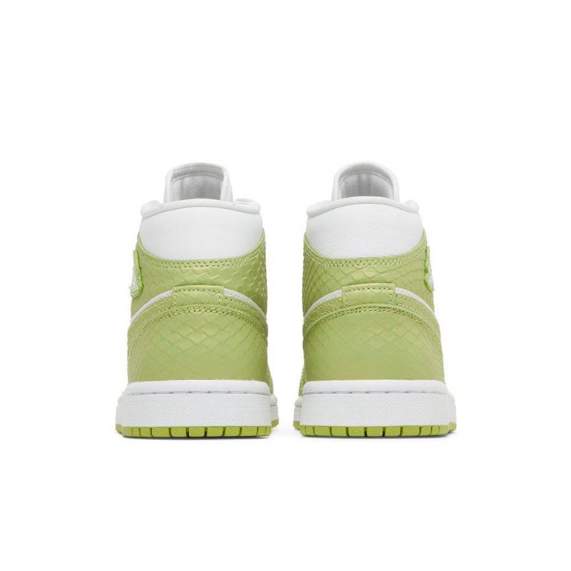 Air Jordan 1 Mid Se Hvit Grønne Damesko