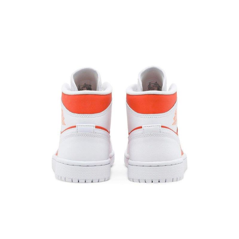 Air Jordan 1 Mid Se Hvit Oransje Damesko