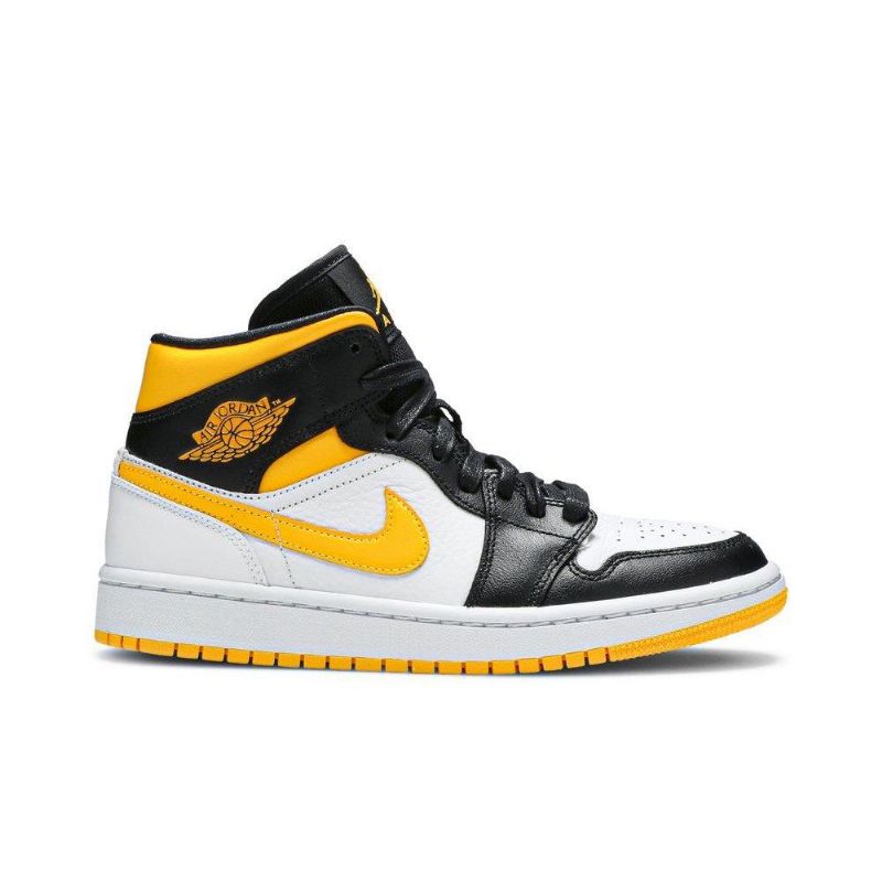Air Jordan 1 Mid Se Hvit Oransje Svart Damesko