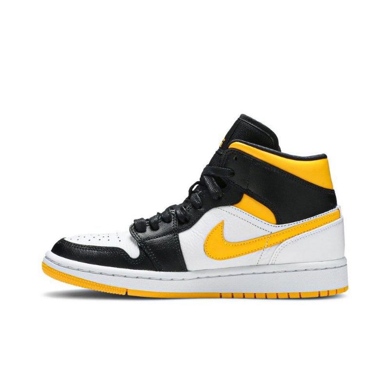 Air Jordan 1 Mid Se Hvit Oransje Svart Damesko