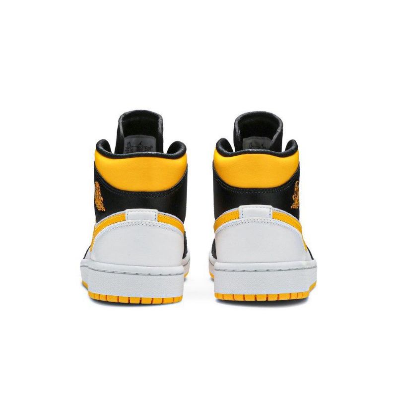 Air Jordan 1 Mid Se Hvit Oransje Svart Damesko