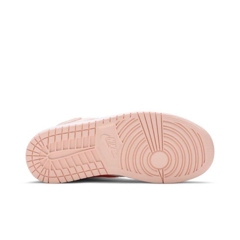 Air Jordan 1 Mid Se Hvit Rosa Oransje Damesko