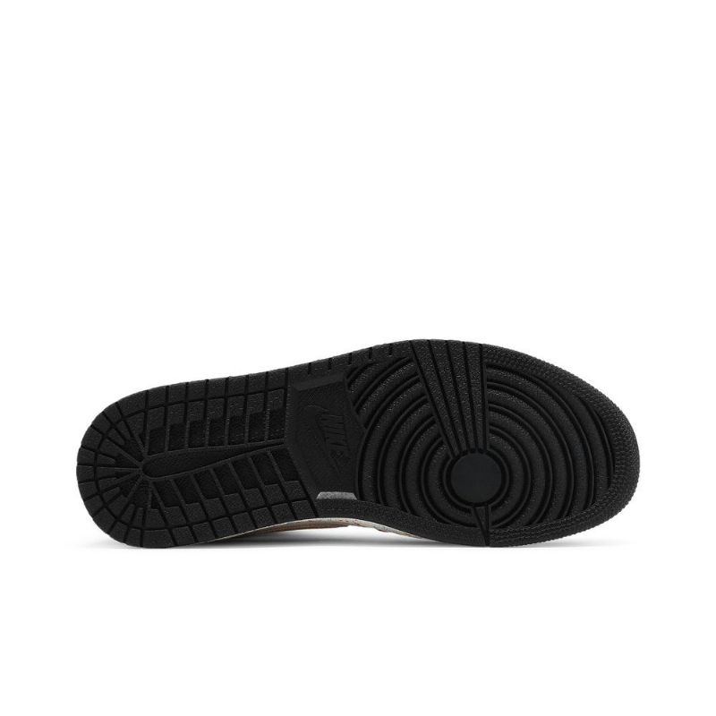 Air Jordan 1 Mid Se Hvit Svart Brun Herresko
