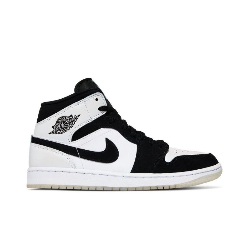 Air Jordan 1 Mid Se Hvit Svart Herresko