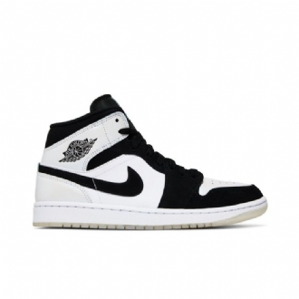 Air Jordan 1 Mid Se Hvit Svart Herresko