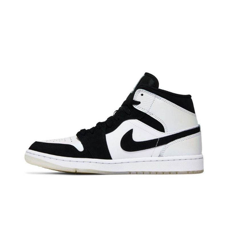 Air Jordan 1 Mid Se Hvit Svart Herresko