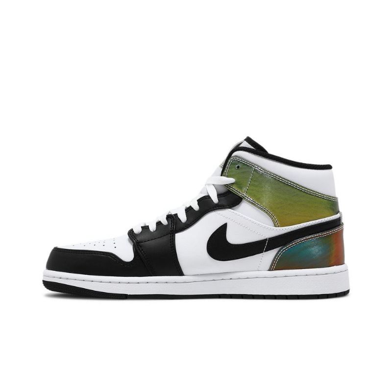 Air Jordan 1 Mid Se Hvit Svart Herresko