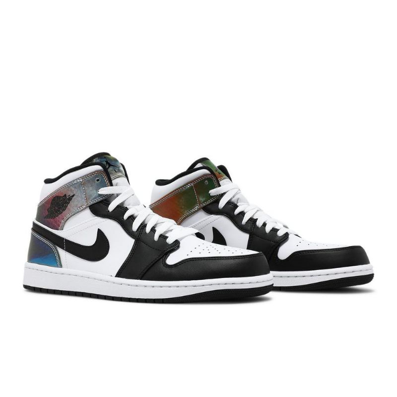 Air Jordan 1 Mid Se Hvit Svart Herresko