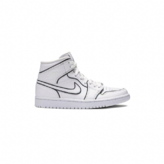 Air Jordan 1 Mid Se Hvite Damesko