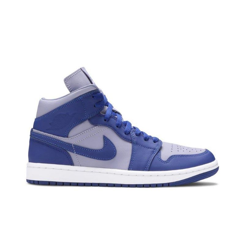 Air Jordan 1 Mid Se Lilla Blå Hvit Damesko
