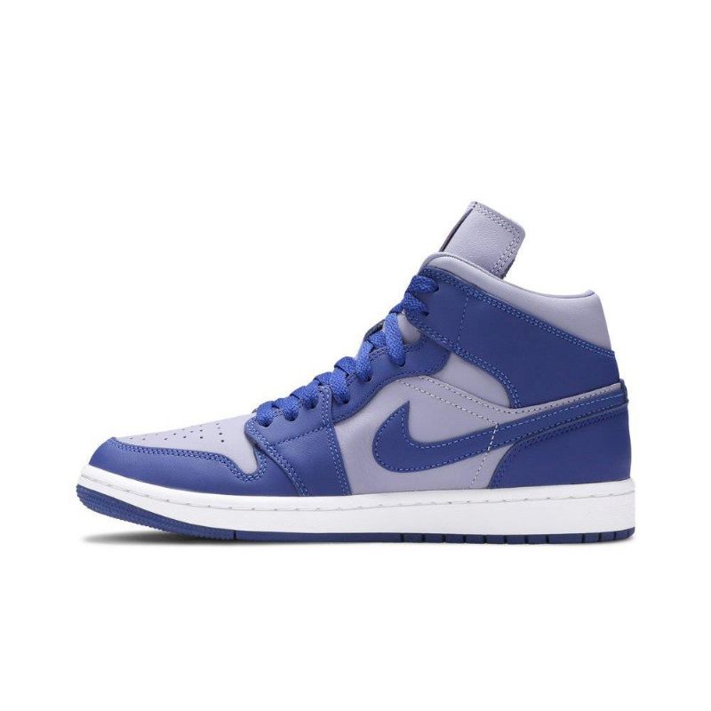 Air Jordan 1 Mid Se Lilla Blå Hvit Damesko