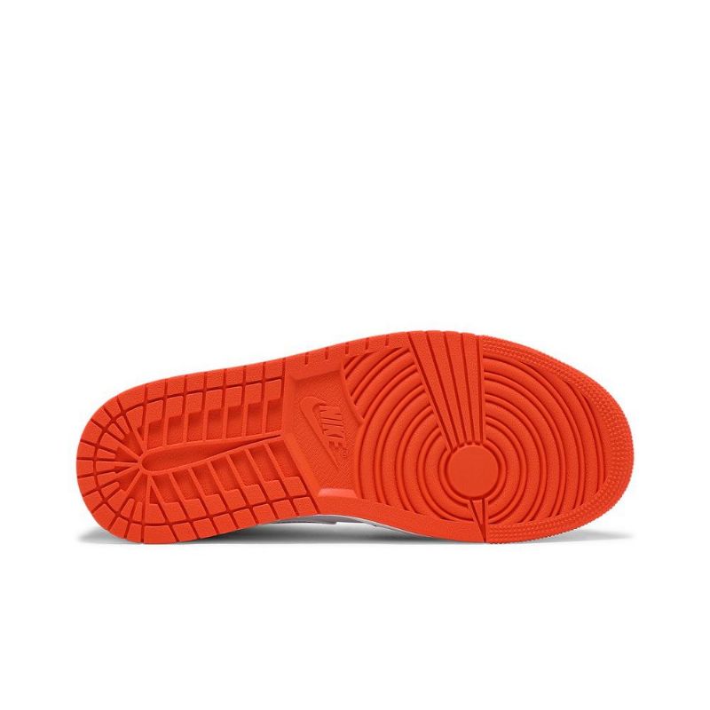 Air Jordan 1 Mid Se Oransje Hvit Svart Herresko
