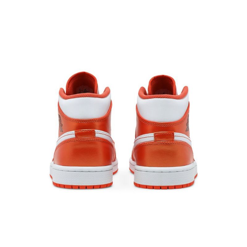 Air Jordan 1 Mid Se Oransje Hvit Svart Herresko