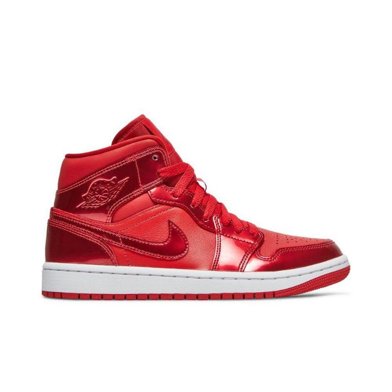 Air Jordan 1 Mid Se Rød Hvit Damesko