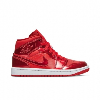 Air Jordan 1 Mid Se Rød Hvit Damesko