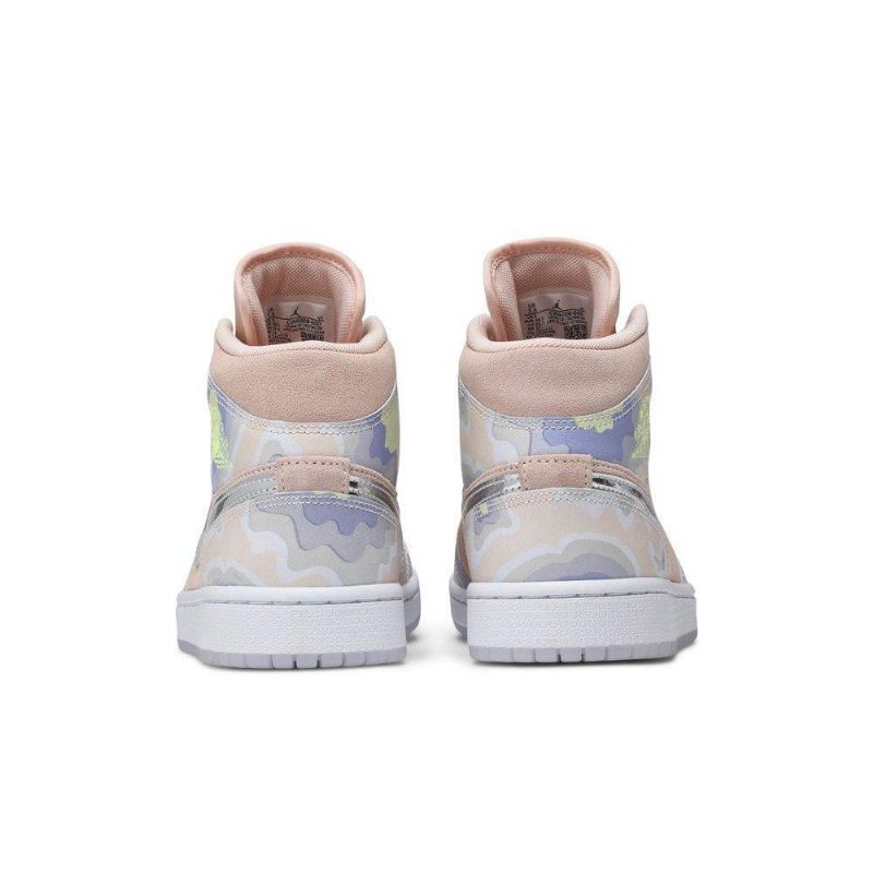 Air Jordan 1 Mid Se Rosa Sølvgrønne Damesko