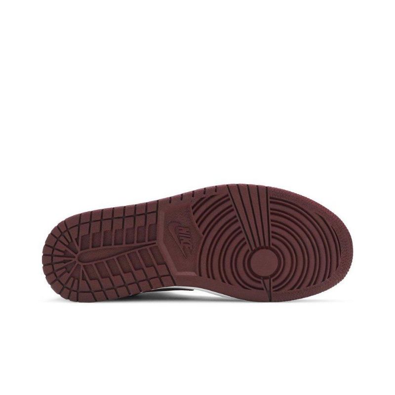 Air Jordan 1 Mid Se Sort Bordeaux Hvite Damesko