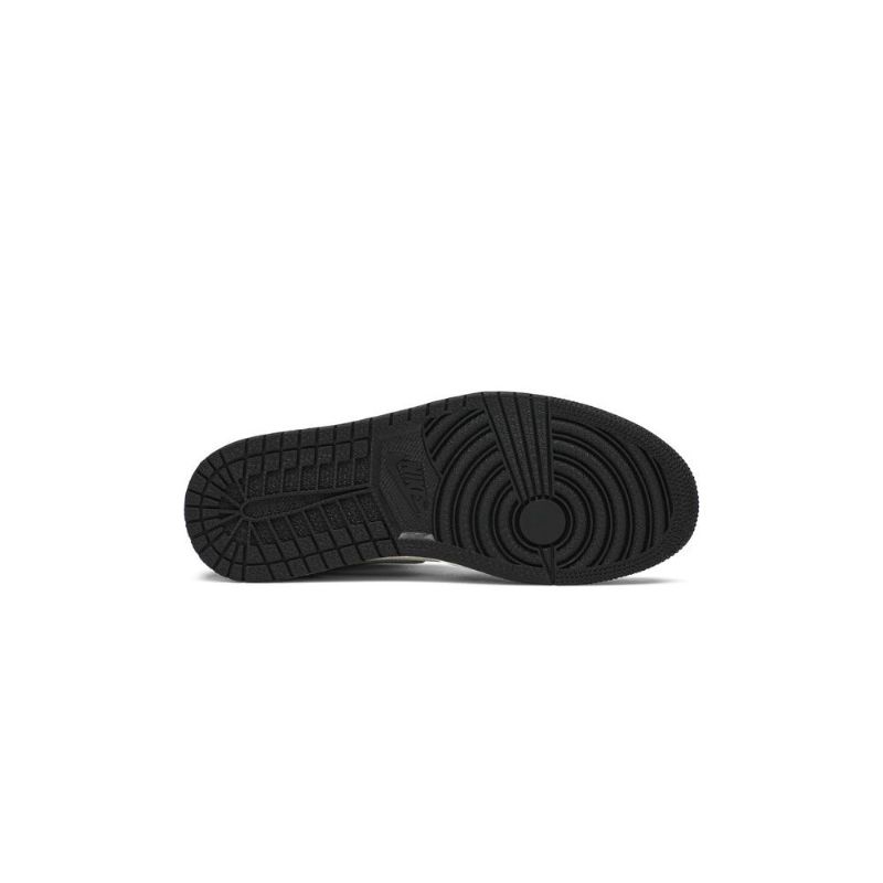 Air Jordan 1 Mid Se Svart Hvit Grå Herresko