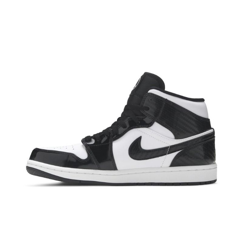 Air Jordan 1 Mid Se Svart Hvit Herresko