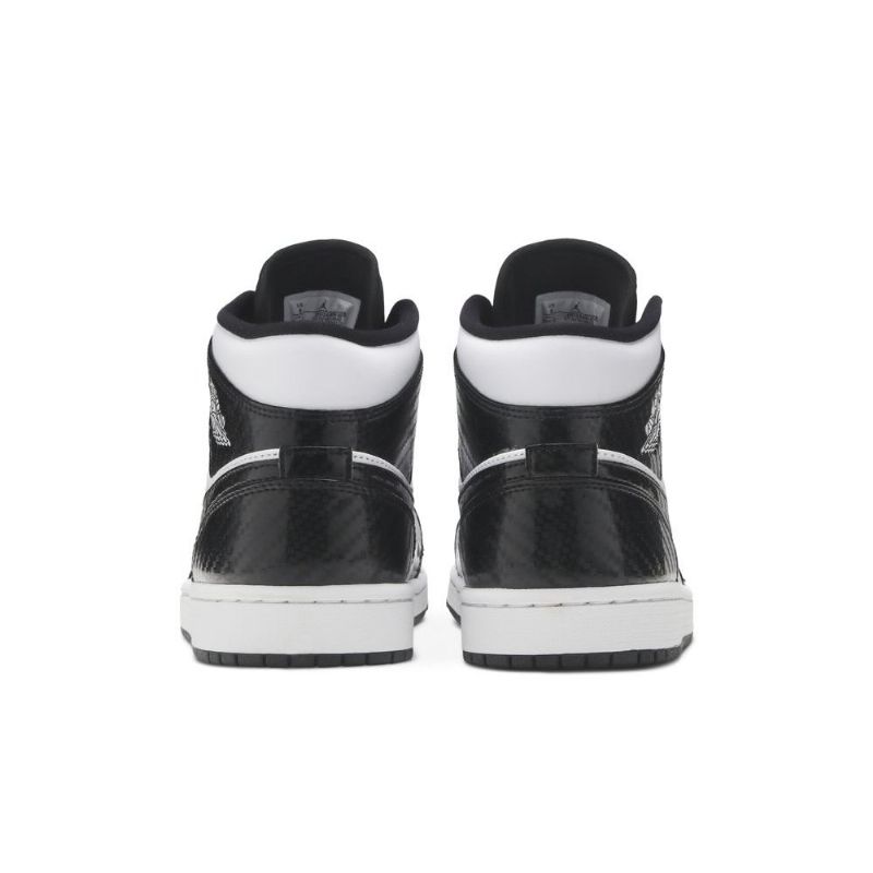 Air Jordan 1 Mid Se Svart Hvit Herresko