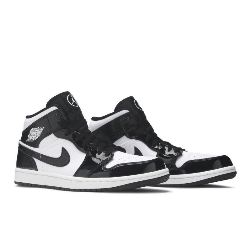 Air Jordan 1 Mid Se Svart Hvit Herresko