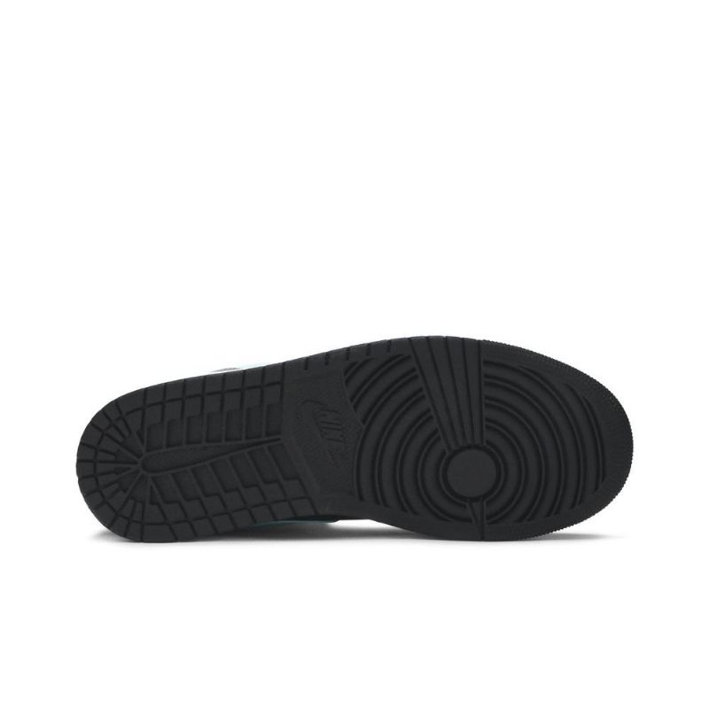 Air Jordan 1 Mid Svart Blå Grå Herresko