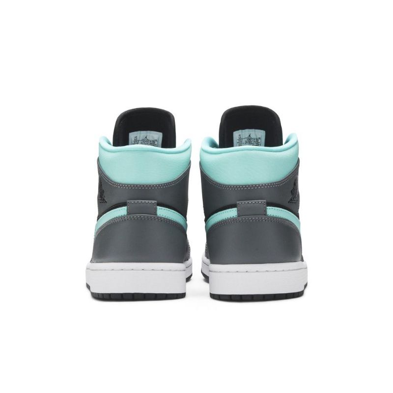 Air Jordan 1 Mid Svart Blå Grå Herresko