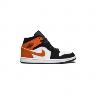 Air Jordan 1 Mid Svart Brun Hvit Herresko
