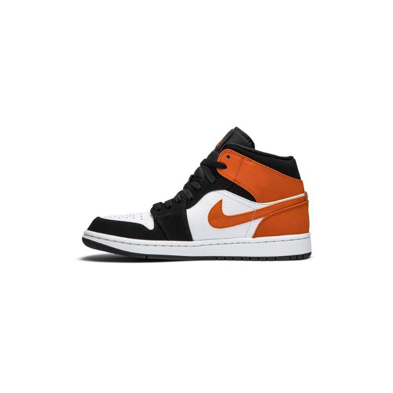 Air Jordan 1 Mid Svart Brun Hvit Herresko
