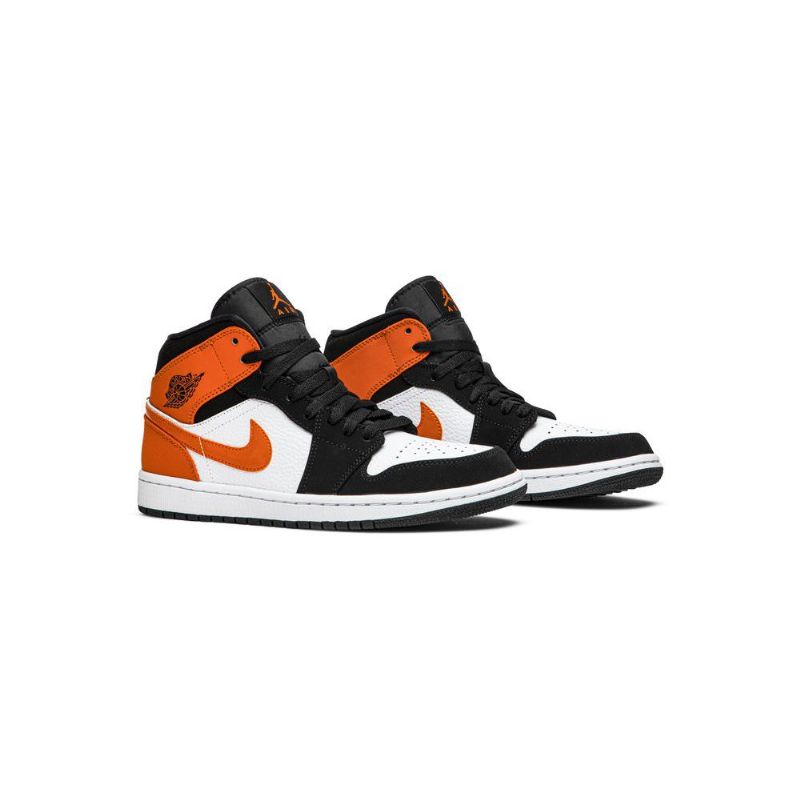 Air Jordan 1 Mid Svart Brun Hvit Herresko