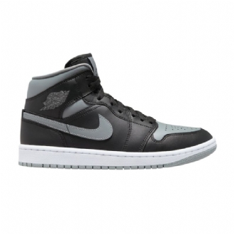 Air Jordan 1 Mid Svart Grå Damesko