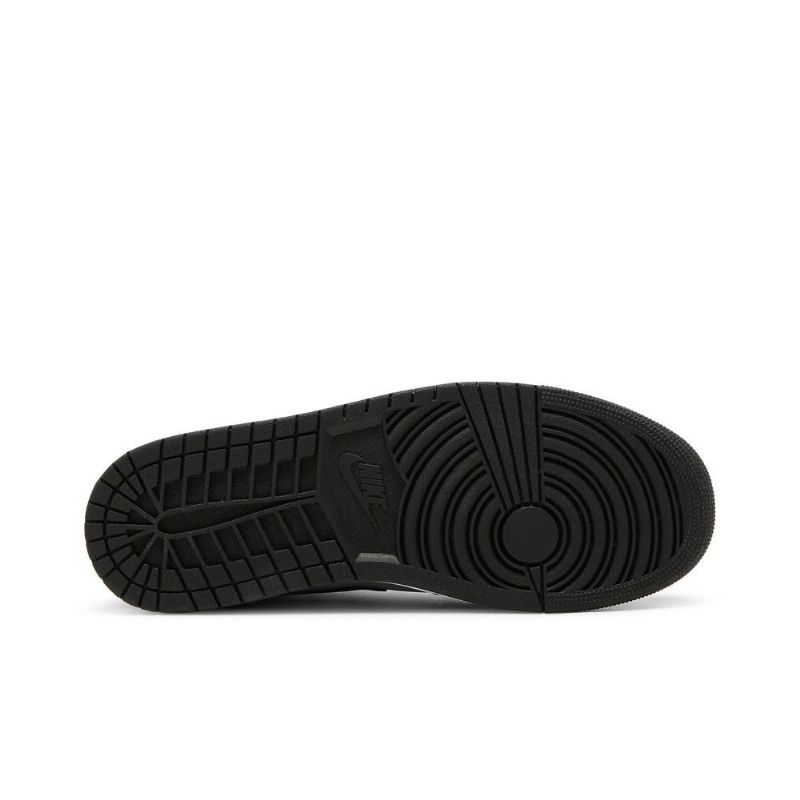 Air Jordan 1 Mid Svart Grå Rød Hvit Herresko