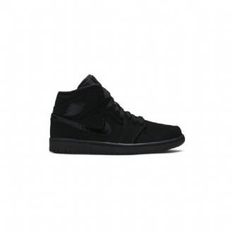 Air Jordan 1 Mid Svart Herresko