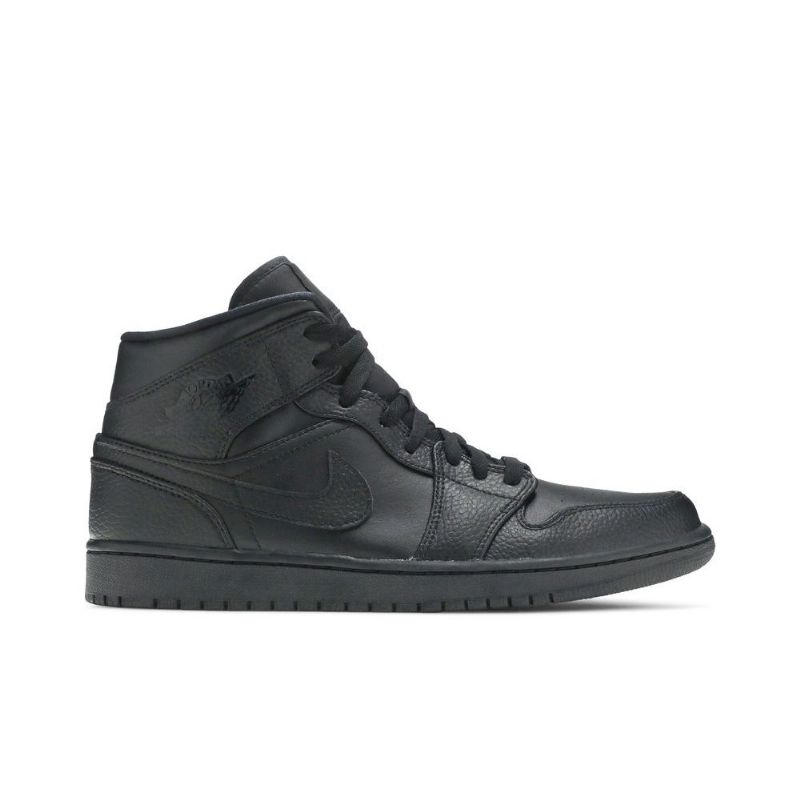 Air Jordan 1 Mid Svart Herresko