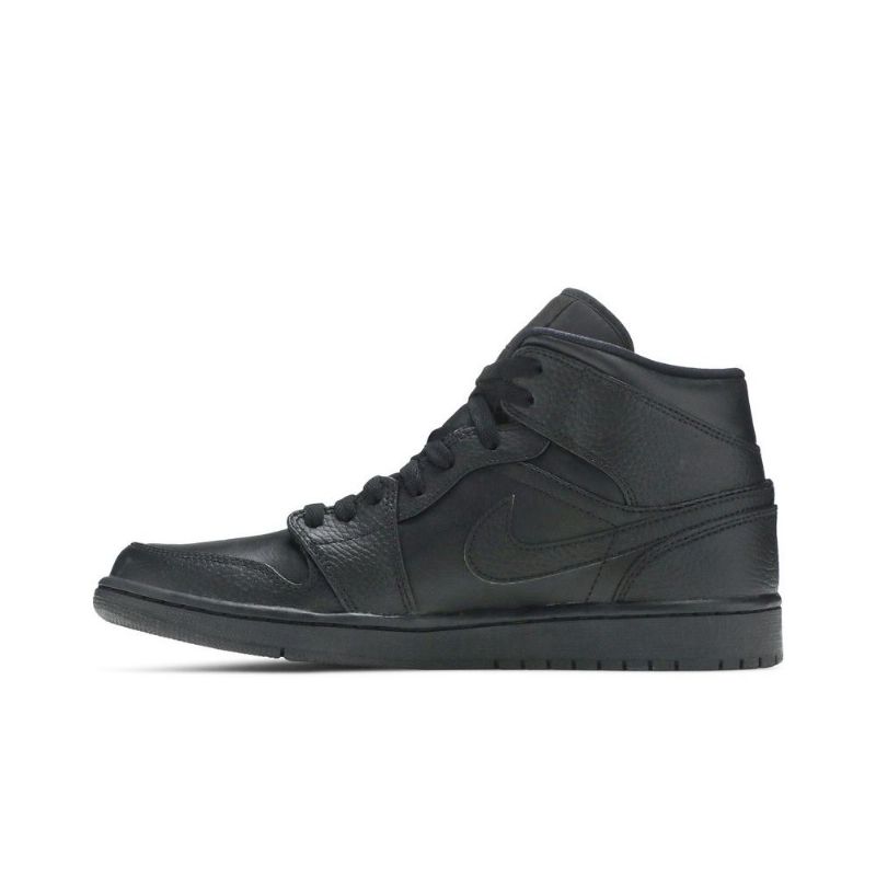 Air Jordan 1 Mid Svart Herresko