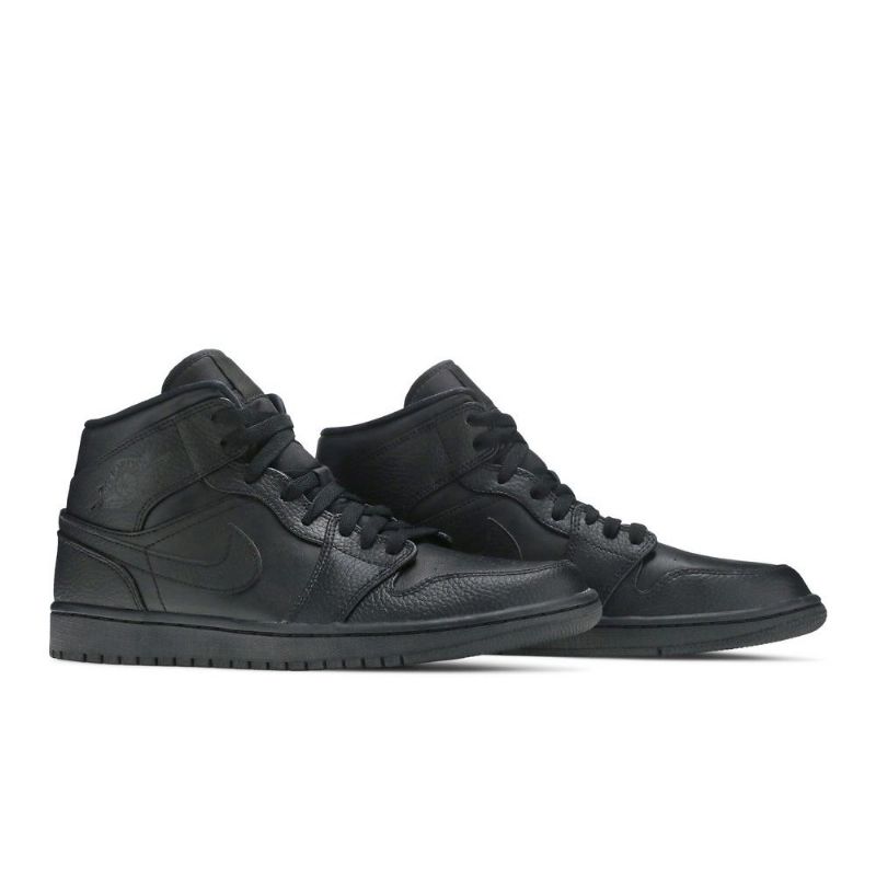 Air Jordan 1 Mid Svart Herresko