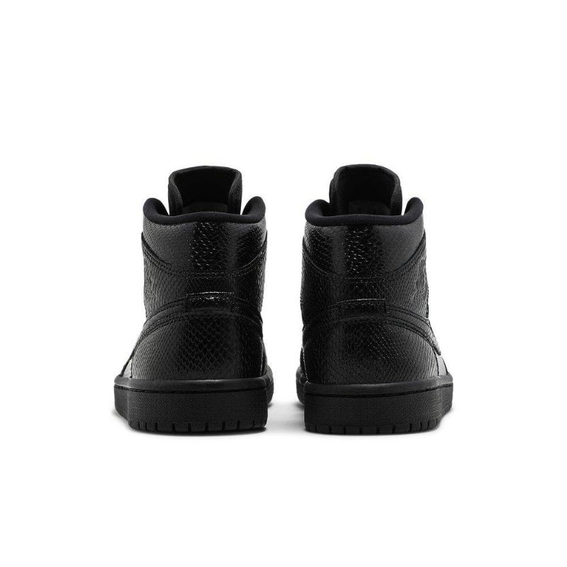 Air Jordan 1 Mid Svart Hvit Damesko