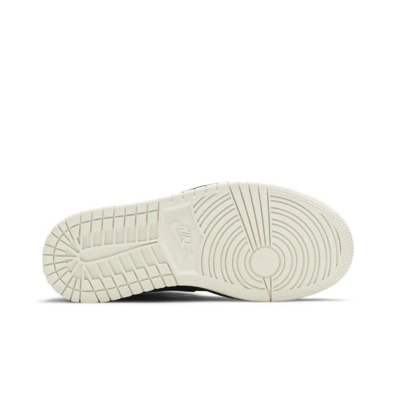 Air Jordan 1 Mid Svart Hvit Damesko