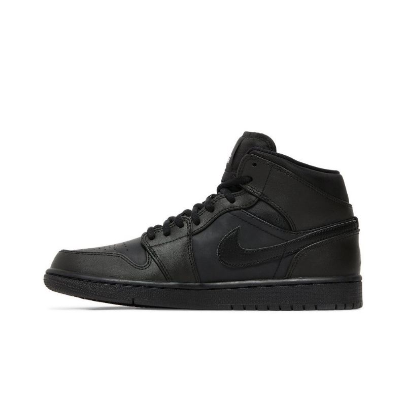 Air Jordan 1 Mid Svart Hvit Herresko