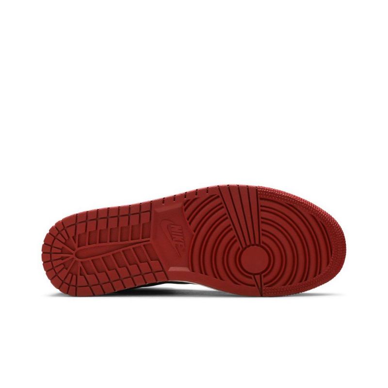 Air Jordan 1 Mid Svart Hvit Rød Herresko