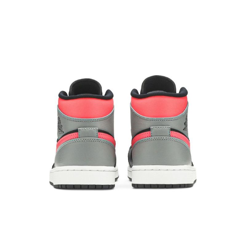 Air Jordan 1 Mid Svart Rosa Hvit Herresko