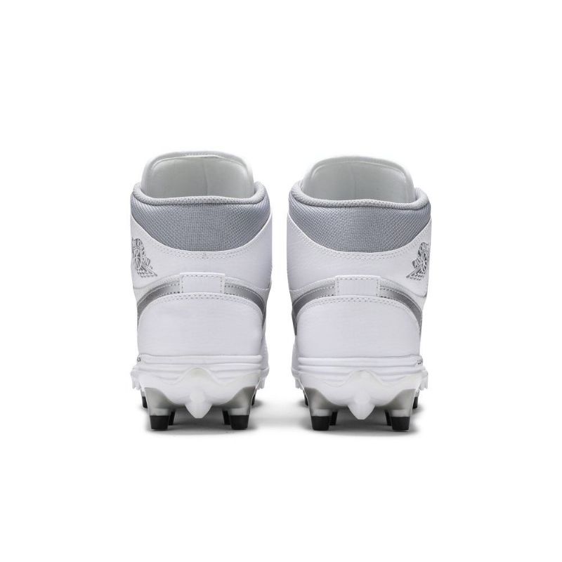 Air Jordan 1 Mid Td Cleat Hvit Sølv Herresko